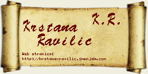 Krstana Ravilić vizit kartica